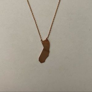 California State Shaped Necklace Gold Color